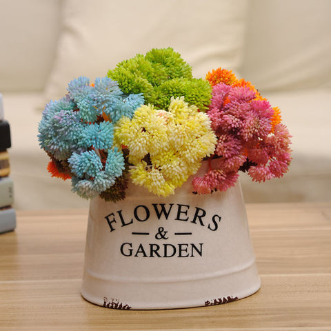 Candy Colored Succulent Flower Bouquet