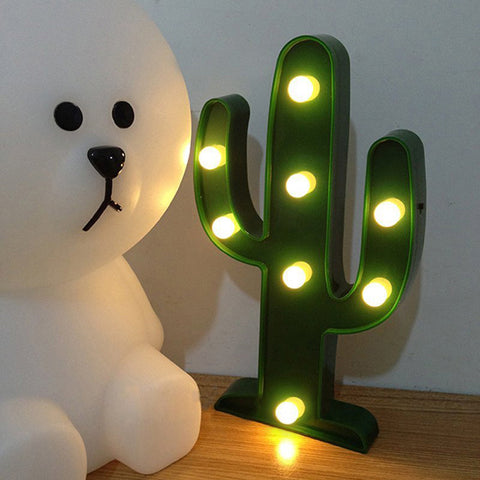 Cartoon Cactus LED Lamp